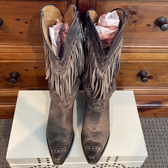 Tony Lama zip fringe boots! - Picture 5 of 8